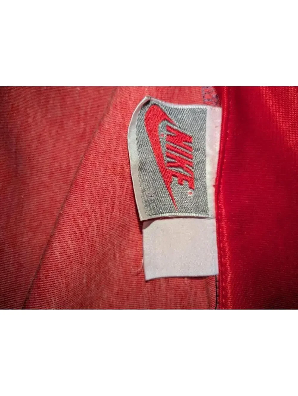 NIKE 90s track jacket Sz XL Run DMC Hip Hop.  Thread Undone Around Collar. READ!
